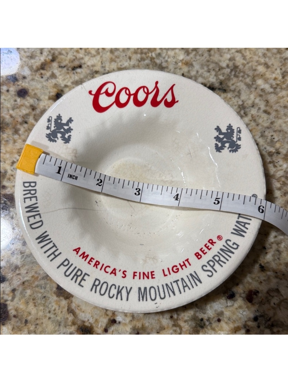 Vintage Coors Beer Ashtray 1960 - Picture 3 of 3